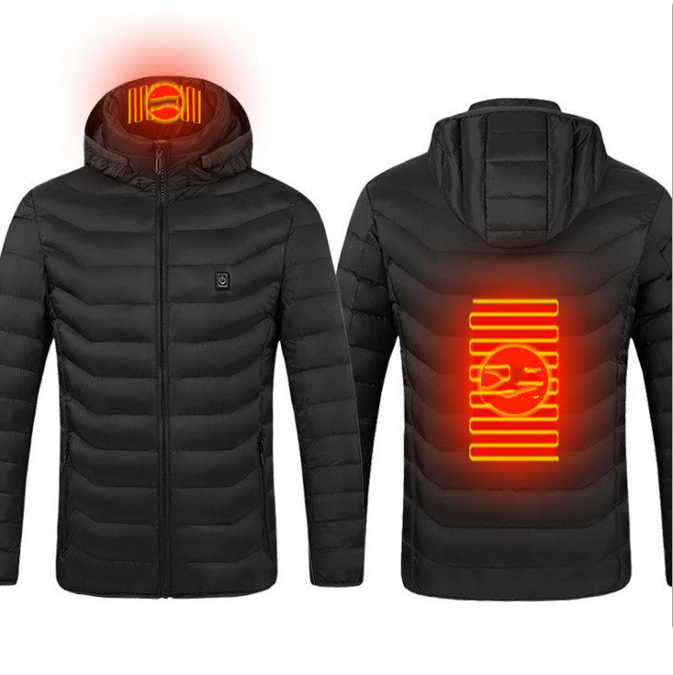 New Heated Jacket Coat USB Electric Jacket Men's Clothes Winter